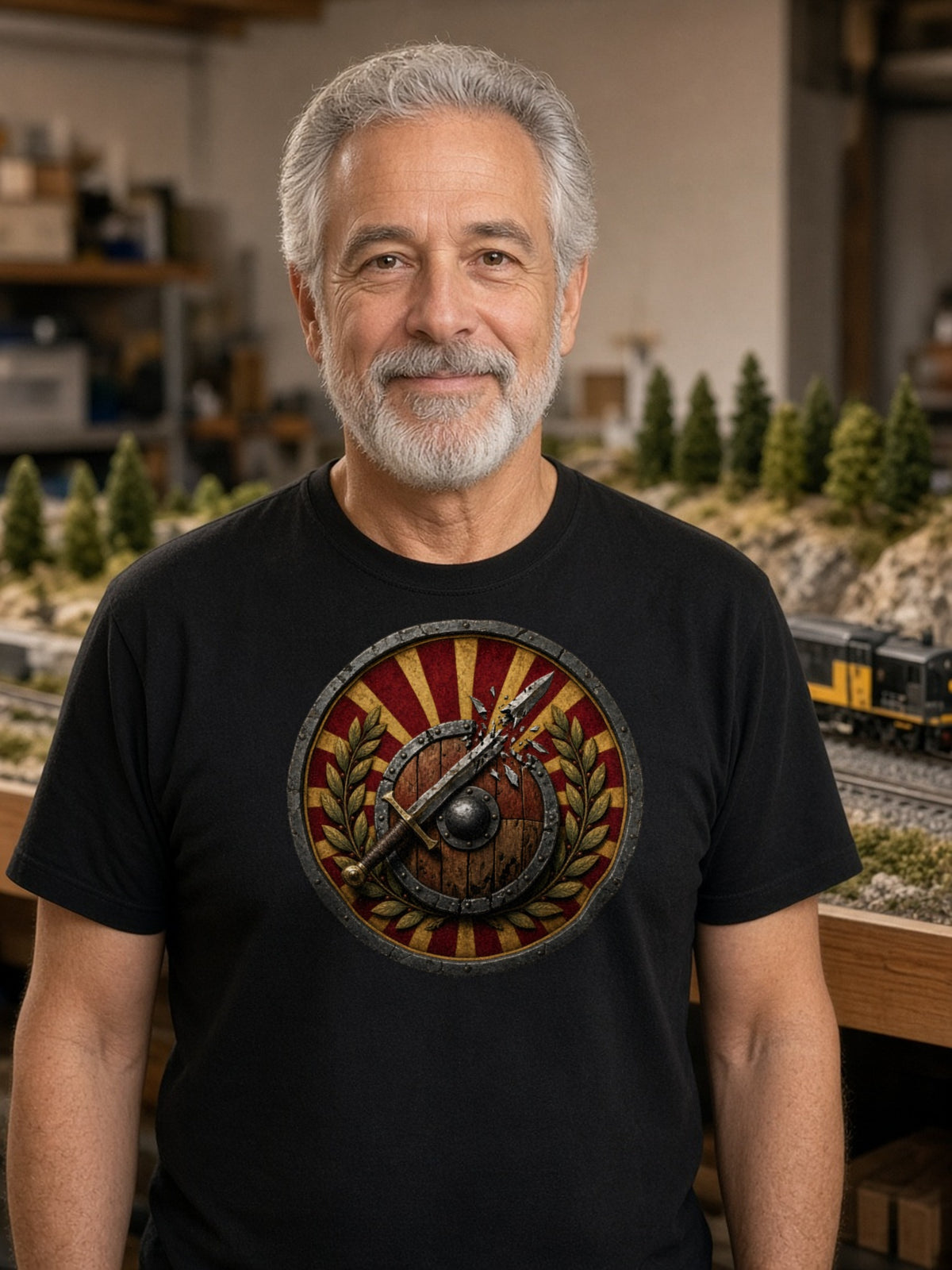 Broken Blade Crest Tee – Black