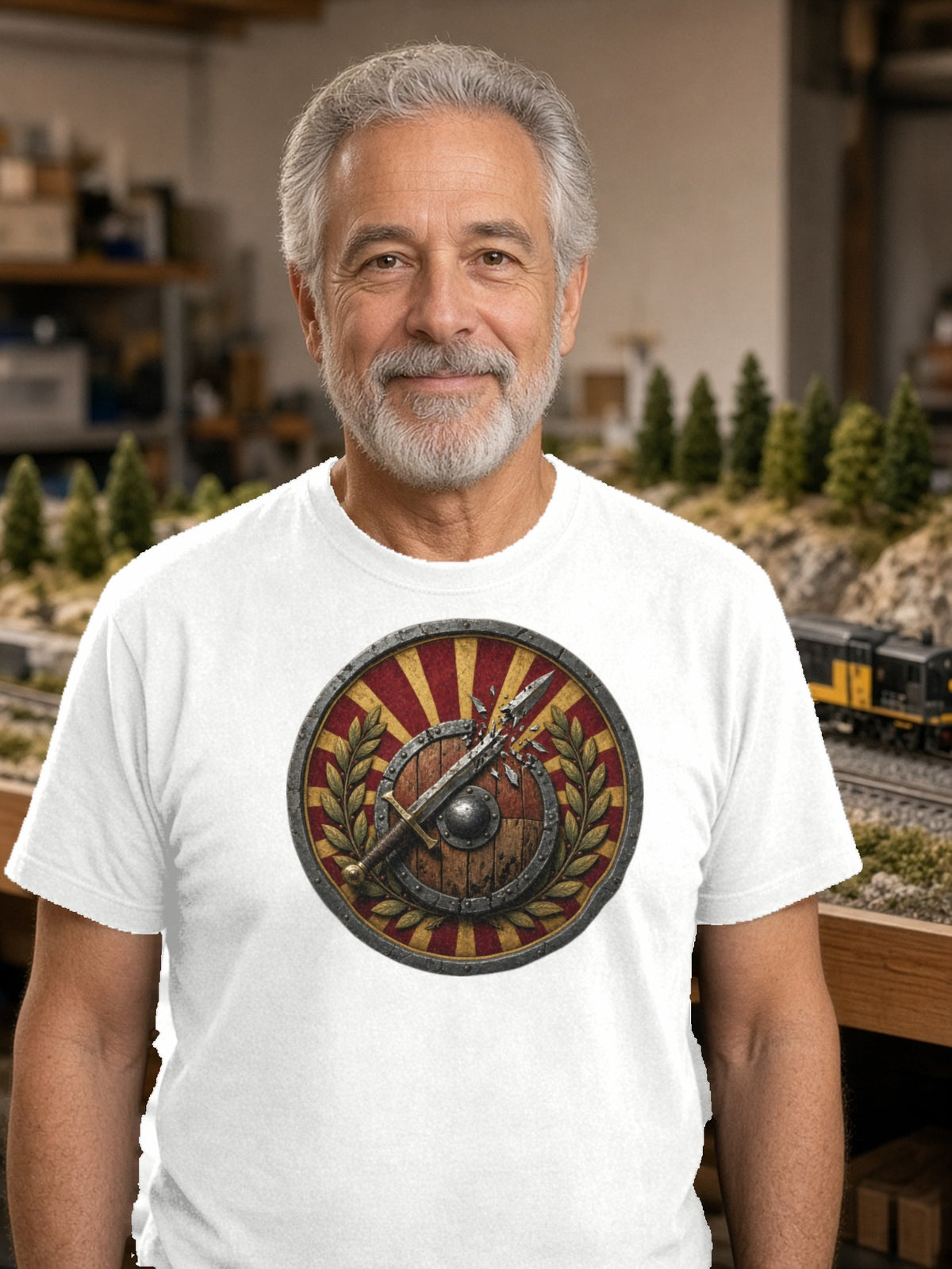 Broken Blade Crest Tee – White
