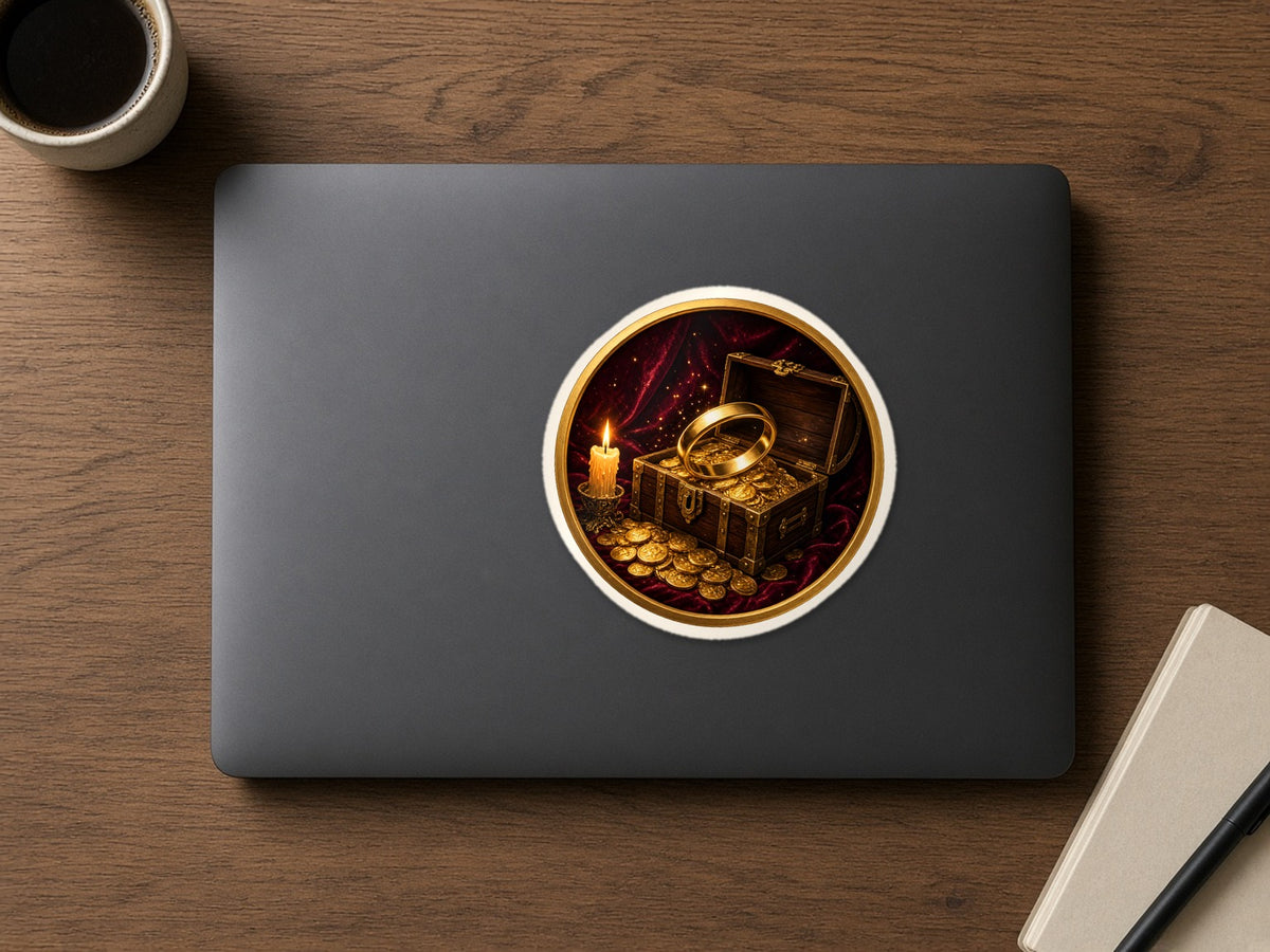 Precious Cargo Treasure Chest Sticker