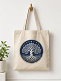 Silver Tree of Seven Stars Tote Bag – Natural