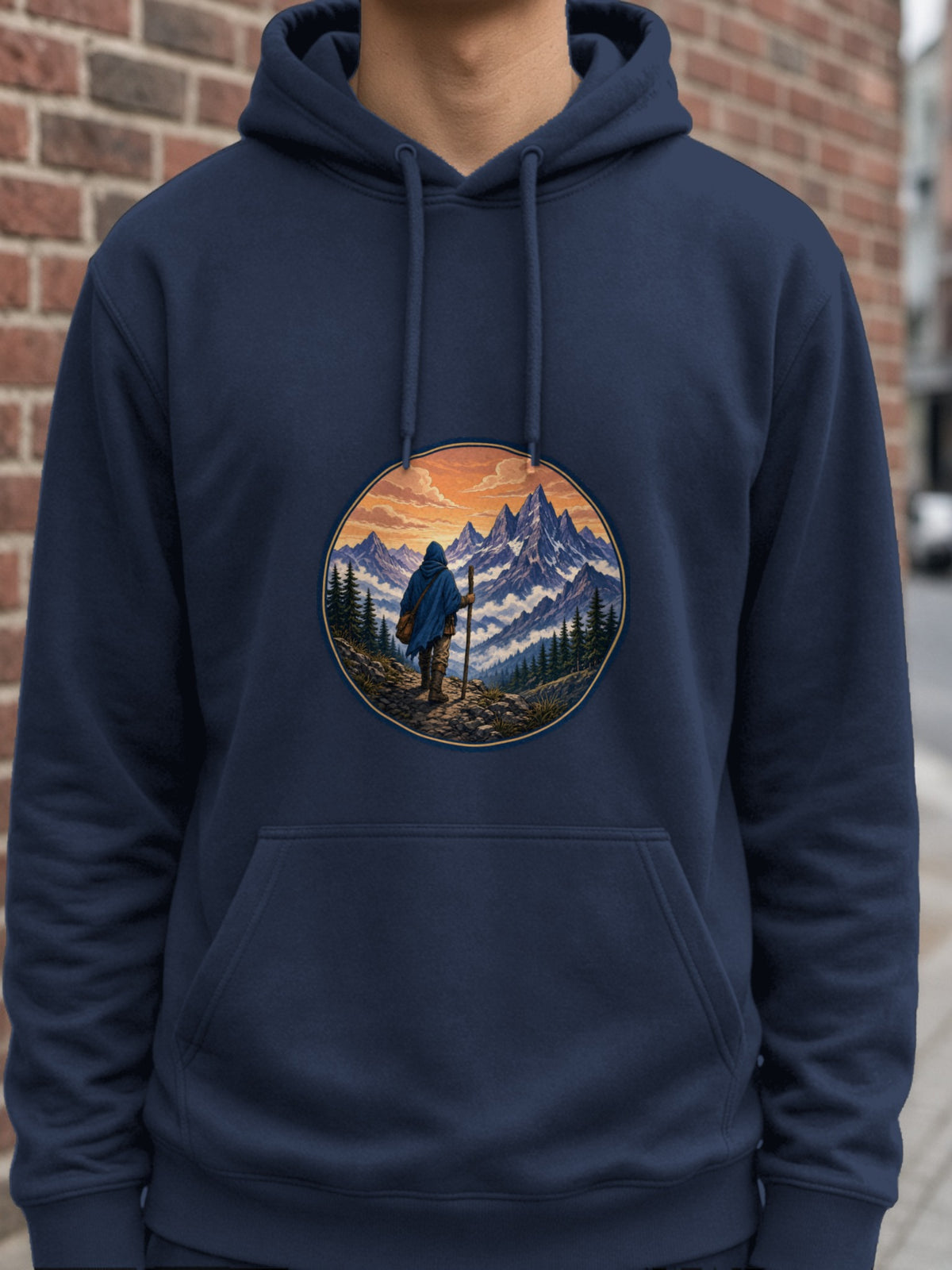 The Long Road Wanderer Hoodie – Navy