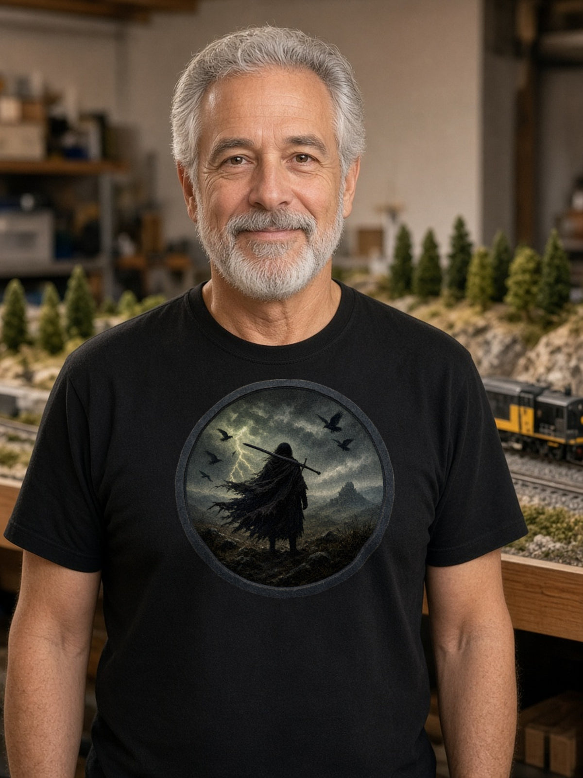 The Storm Moor Swordsman Tee – Black