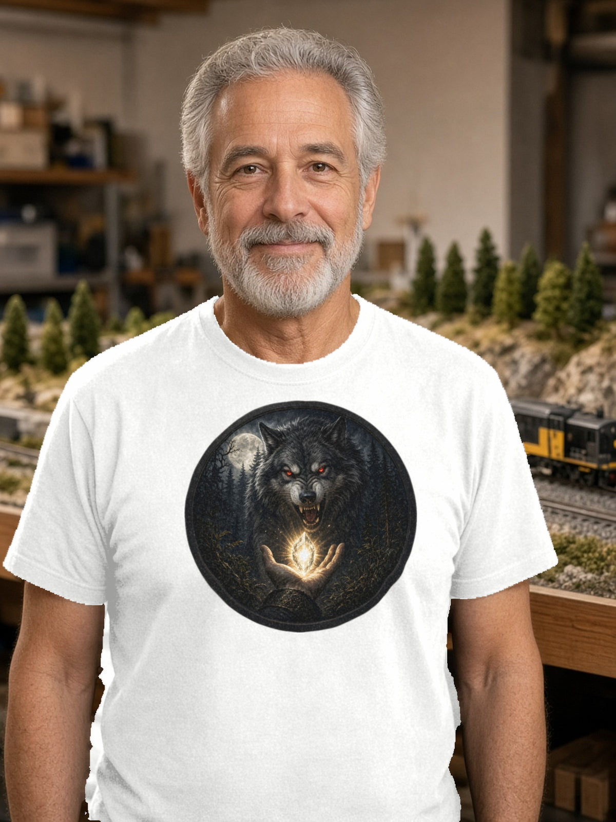 The Wolf and the Shining Gem Tee – White