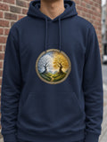 Twin Trees of Dawn and Dusk Hoodie – Navy