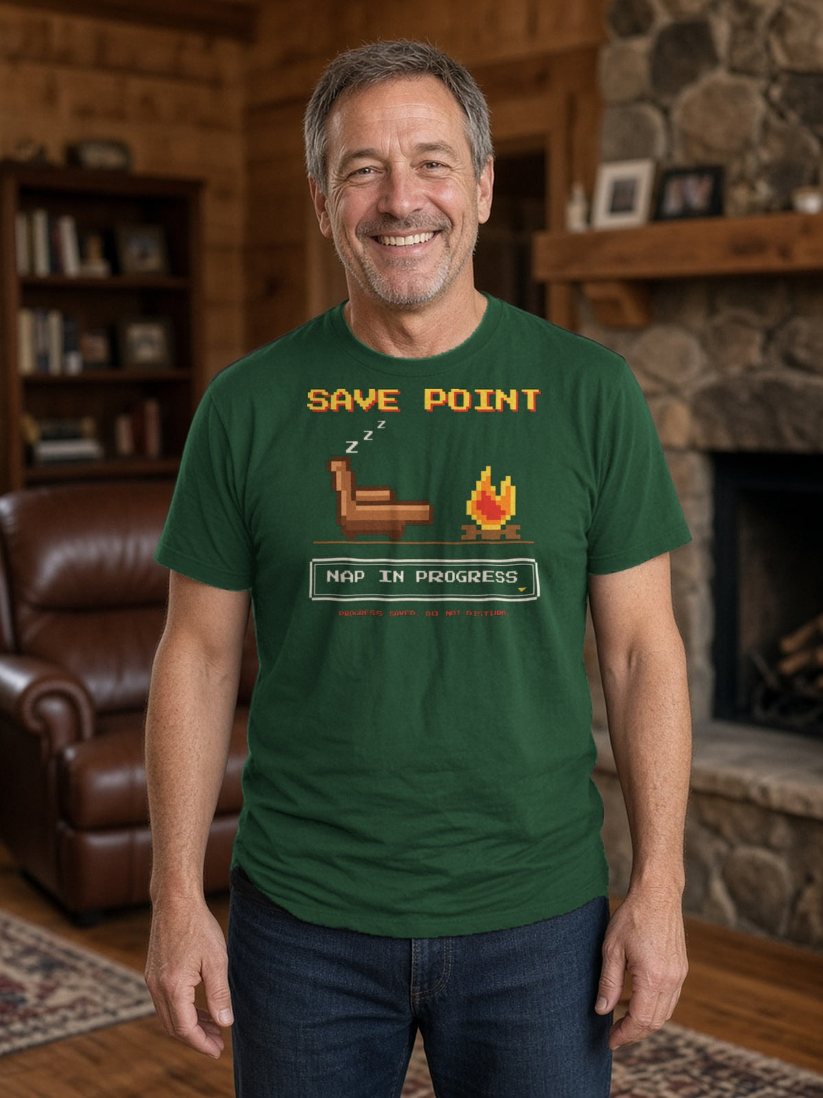 Save Point Nap in Progress Tee - Forest