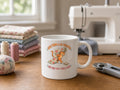Give Them a Fat Quarter and They Will Take a Yard Mug, Funny Quilting Cat Coffee Mug, Quilter Gift 11oz 15oz