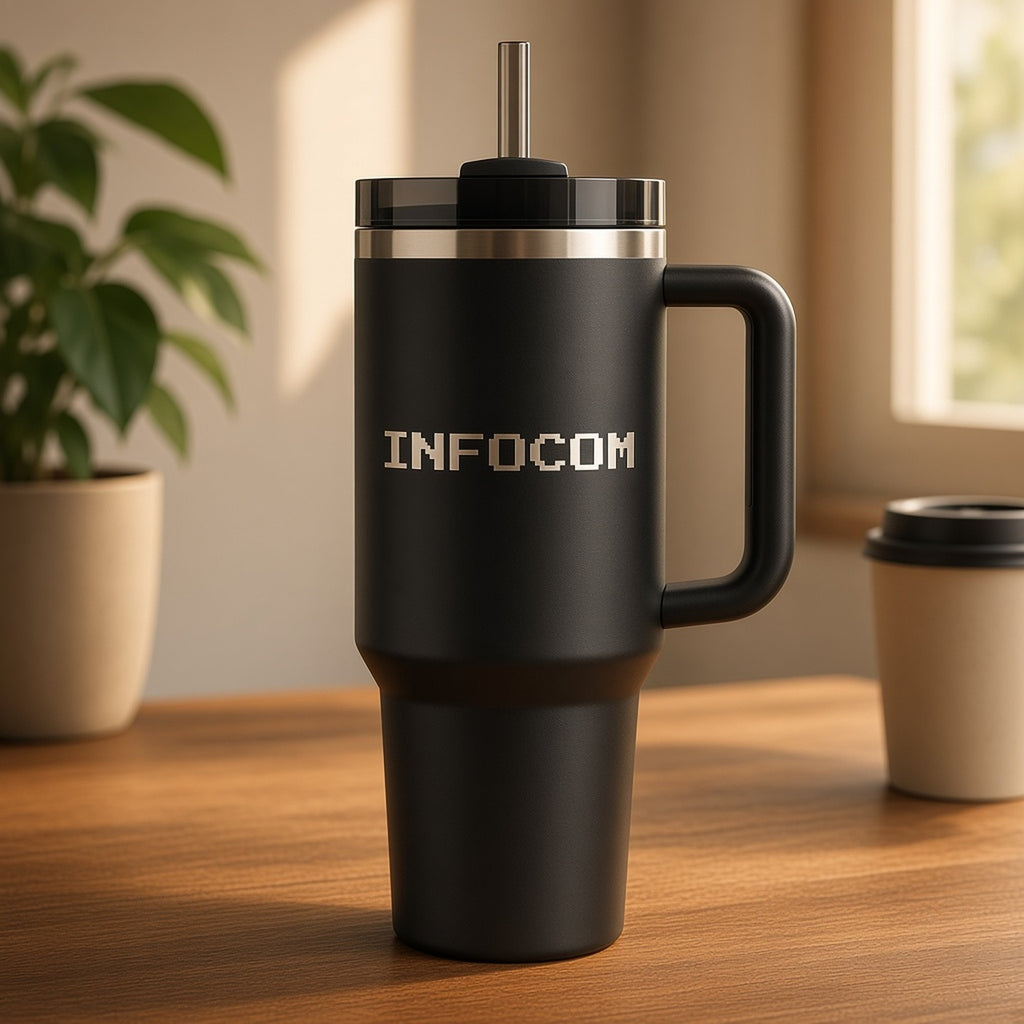 Infocom Retro Logo Insulated Tumbler 40oz Engraved