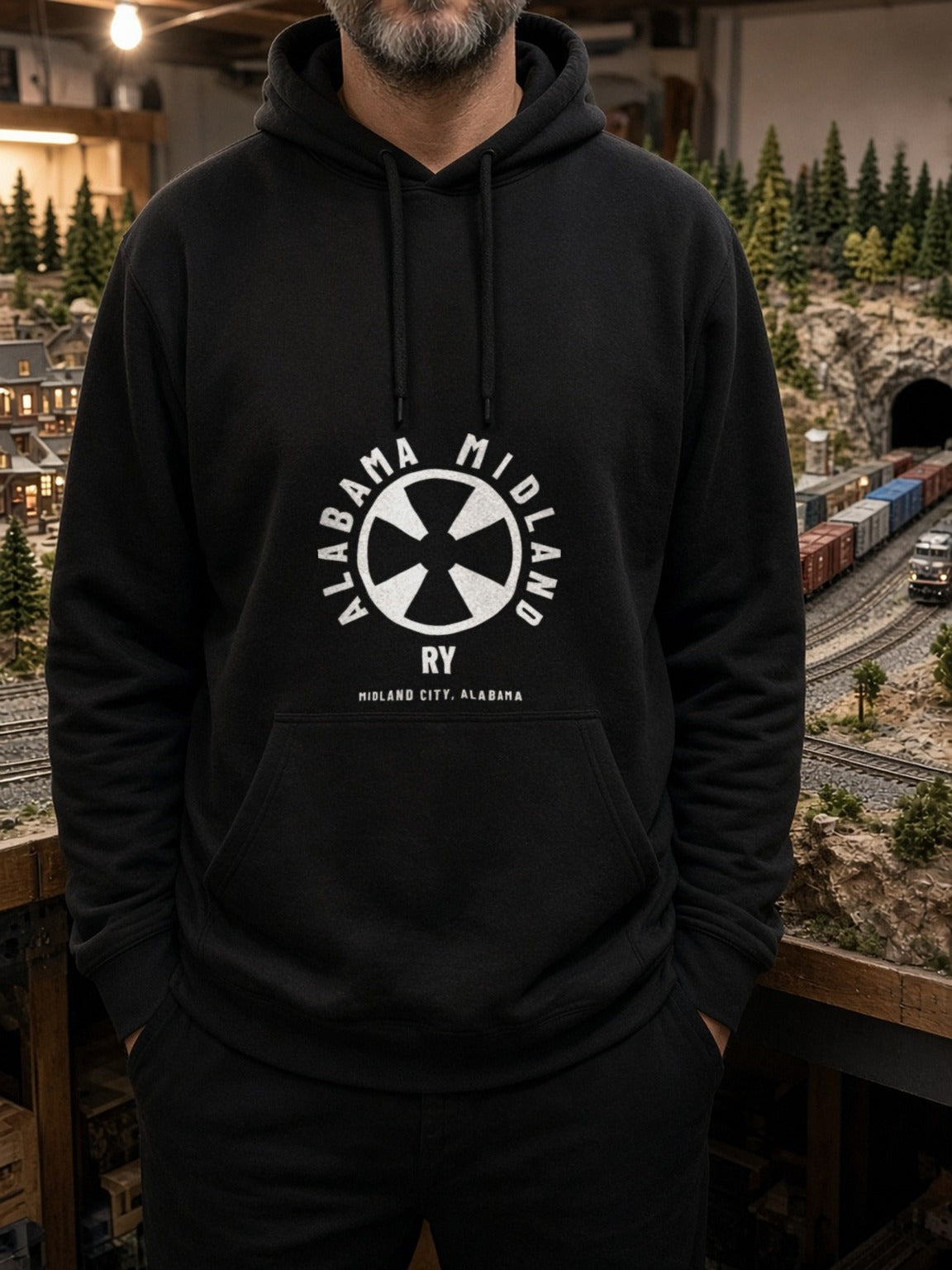 Alabama Midland Railway Midland City Hoodie – Black