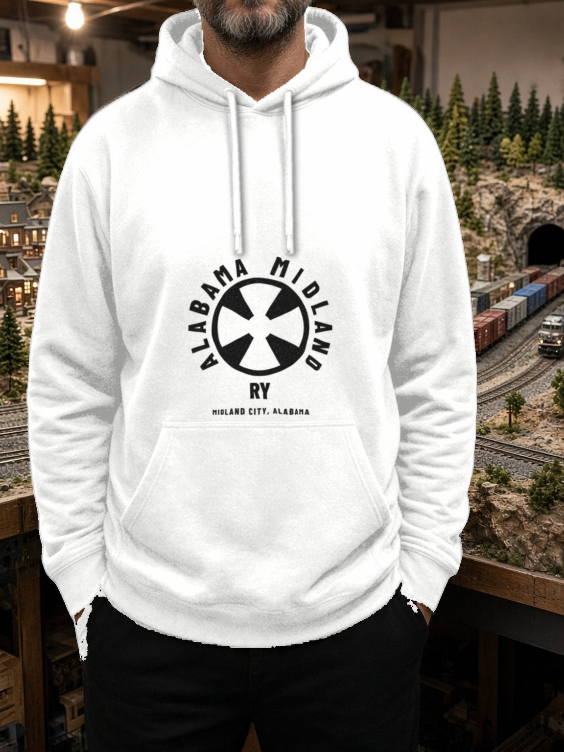 Alabama Midland Railway Midland City Hoodie – White