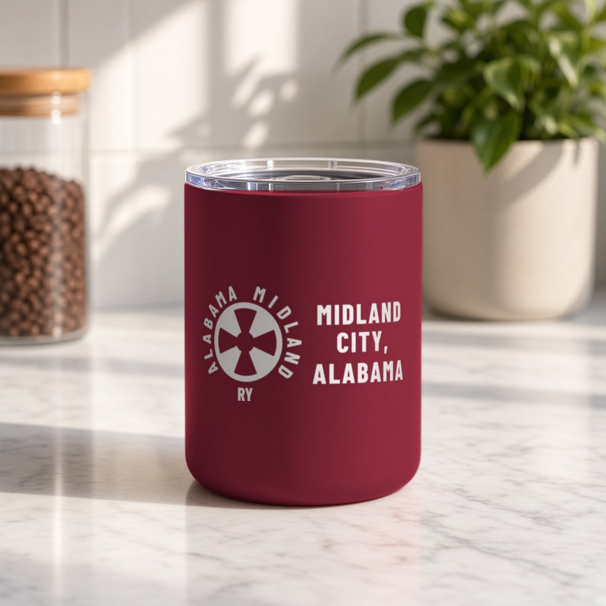 Alabama Midland Railway Midland City Insulated Tumbler 10oz – Maroon