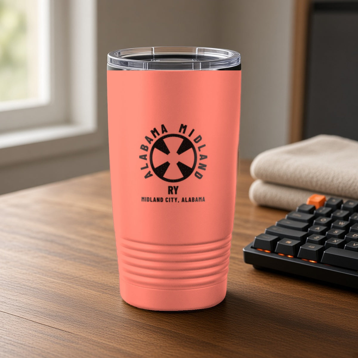 Alabama Midland Railway Midland City Insulated Tumbler 20oz – Coral