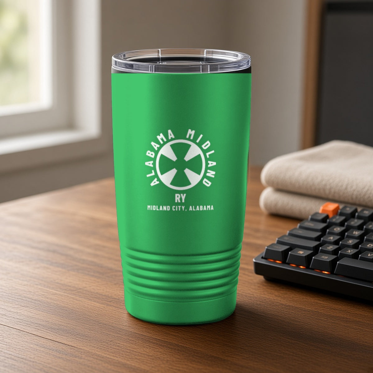 Alabama Midland Railway Midland City Insulated Tumbler 20oz – Green