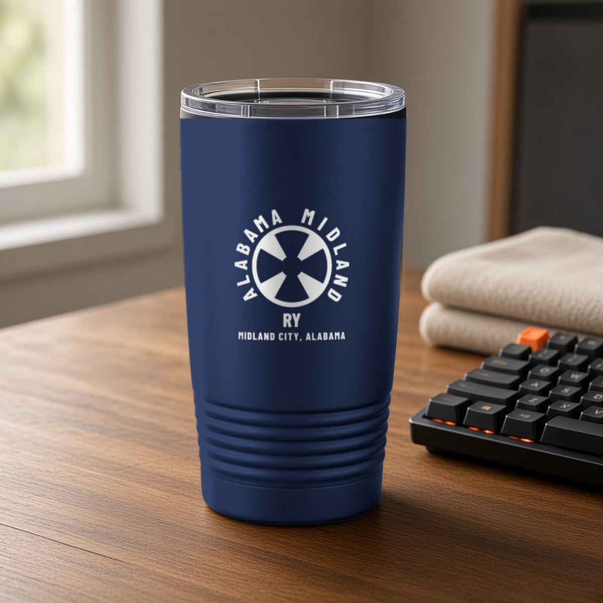 Alabama Midland Railway Midland City Insulated Tumbler 20oz – Navy
