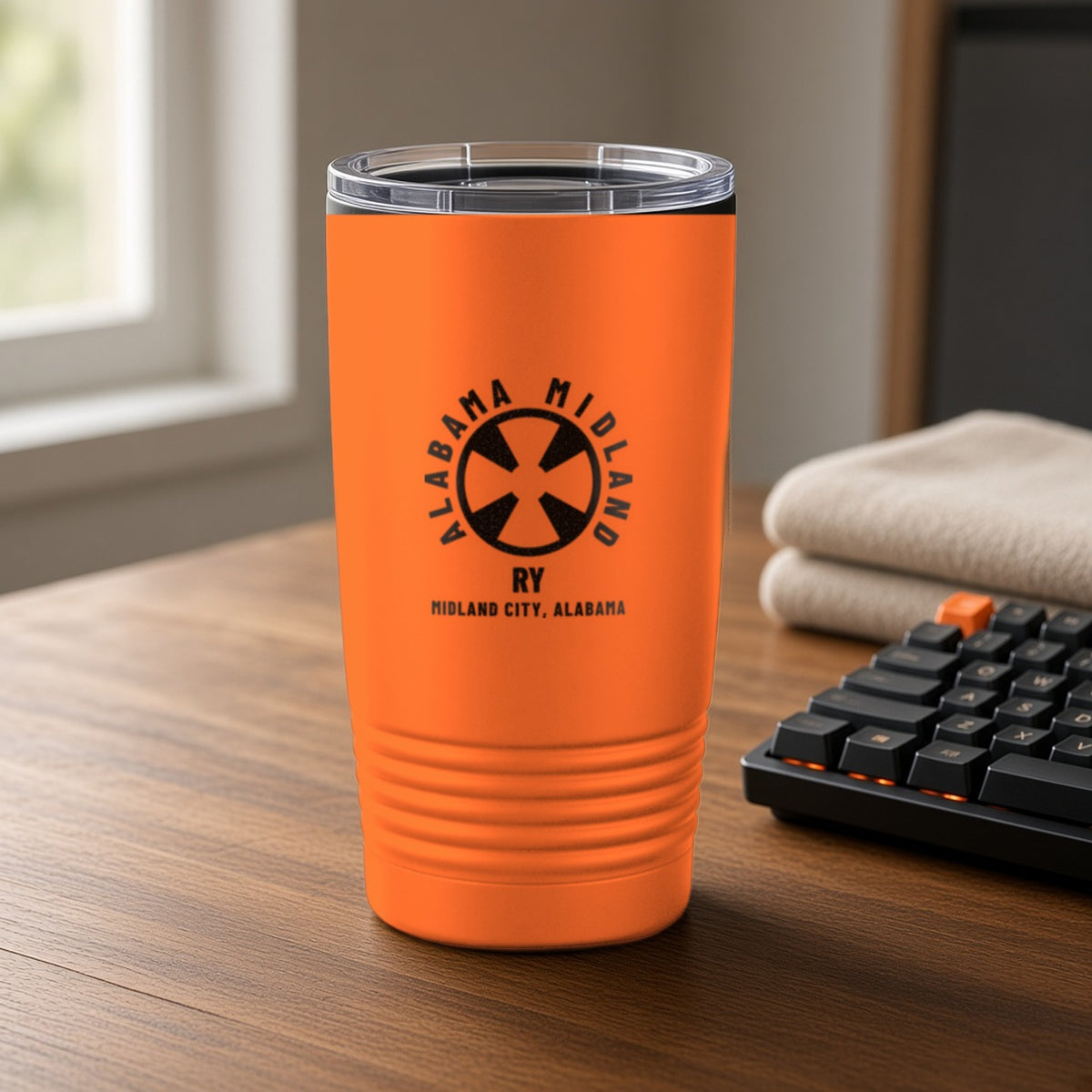 Alabama Midland Railway Midland City Insulated Tumbler 20oz – Orange