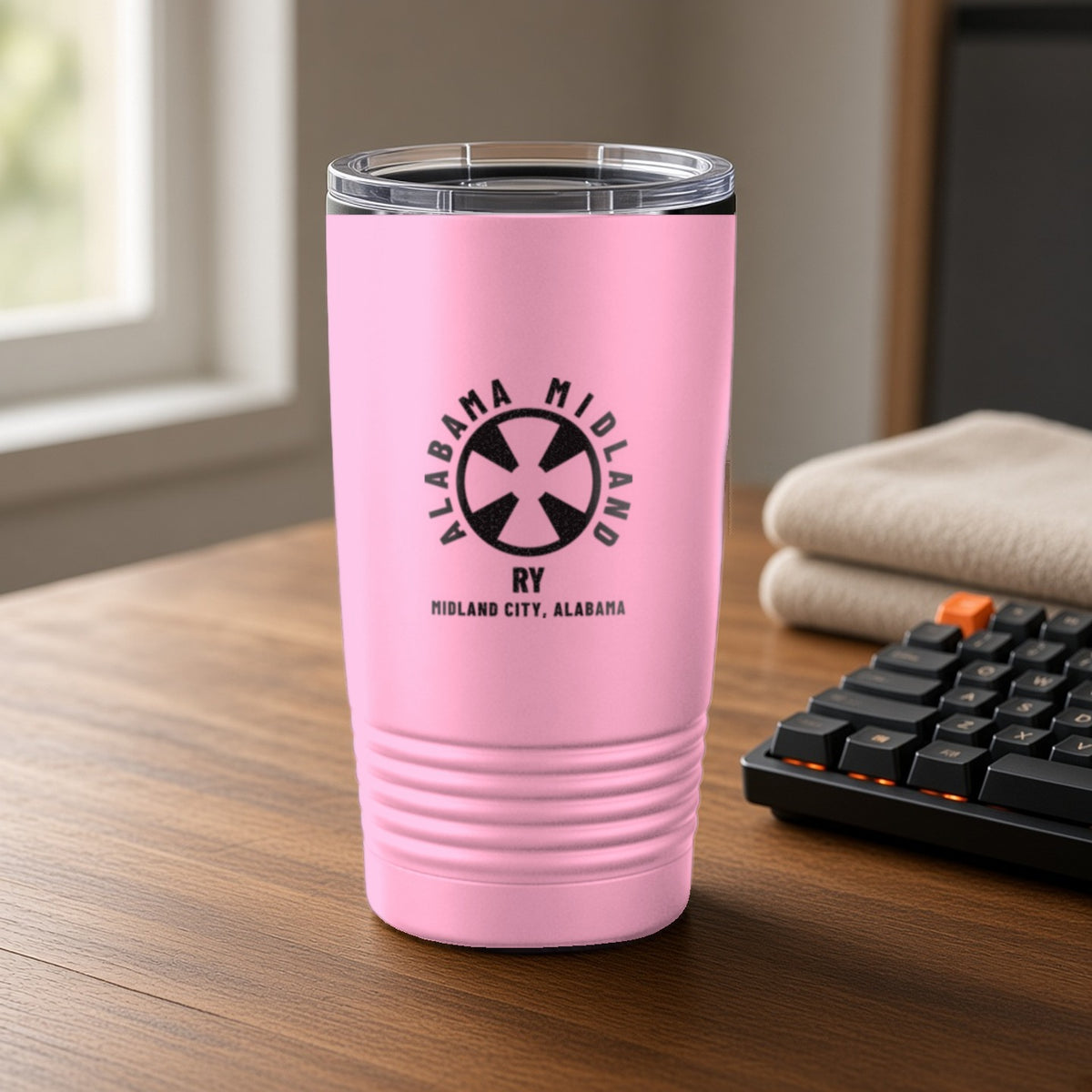 Alabama Midland Railway Midland City Insulated Tumbler 20oz – Pink