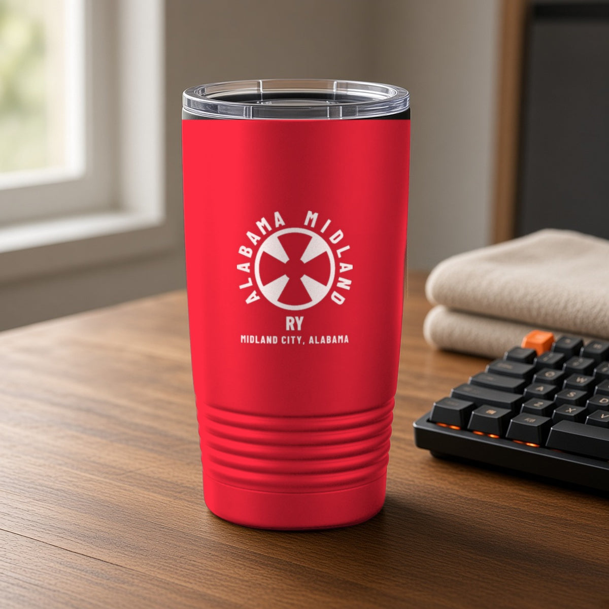 Alabama Midland Railway Midland City Insulated Tumbler 20oz – Red