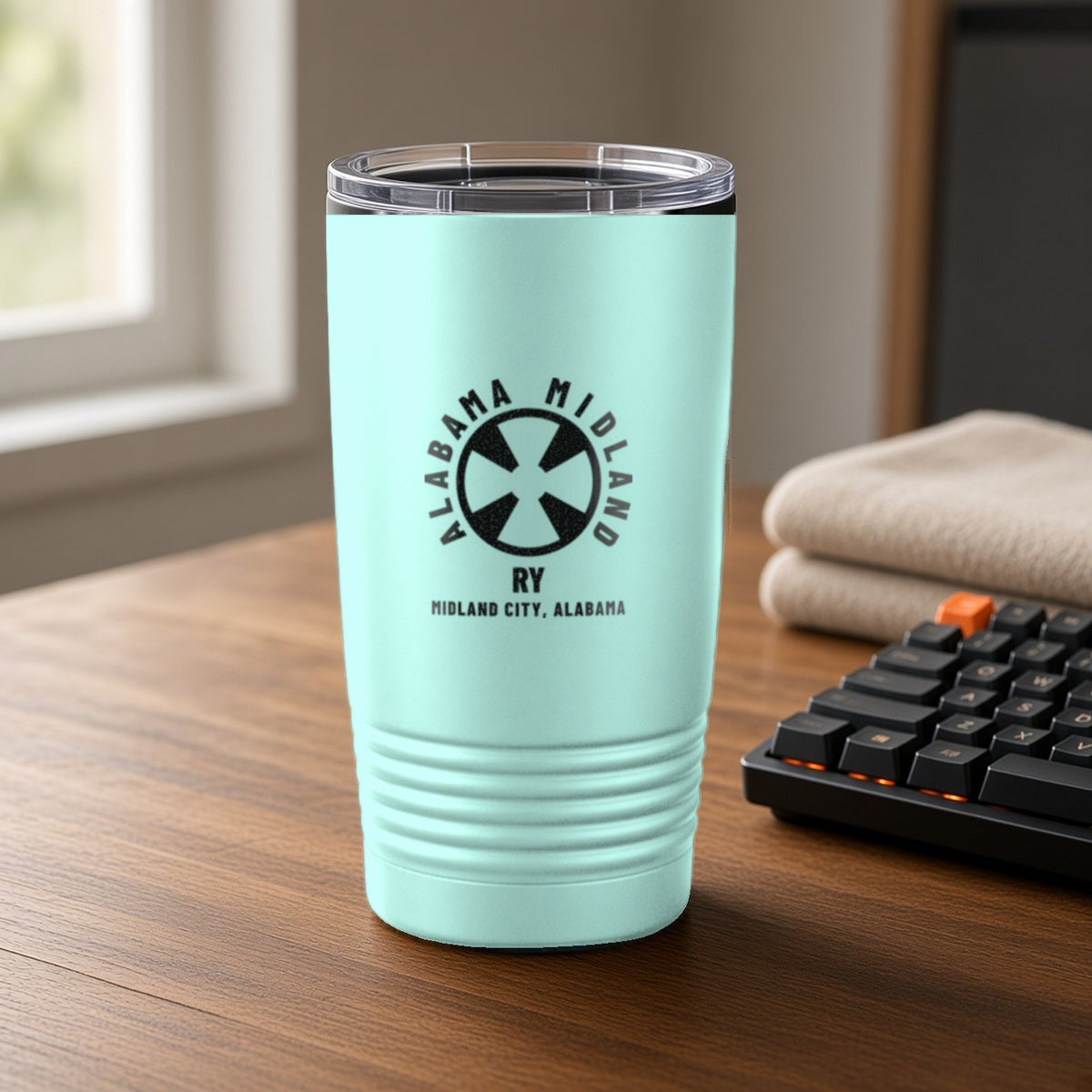 Alabama Midland Railway Midland City Insulated Tumbler 20oz – Teal