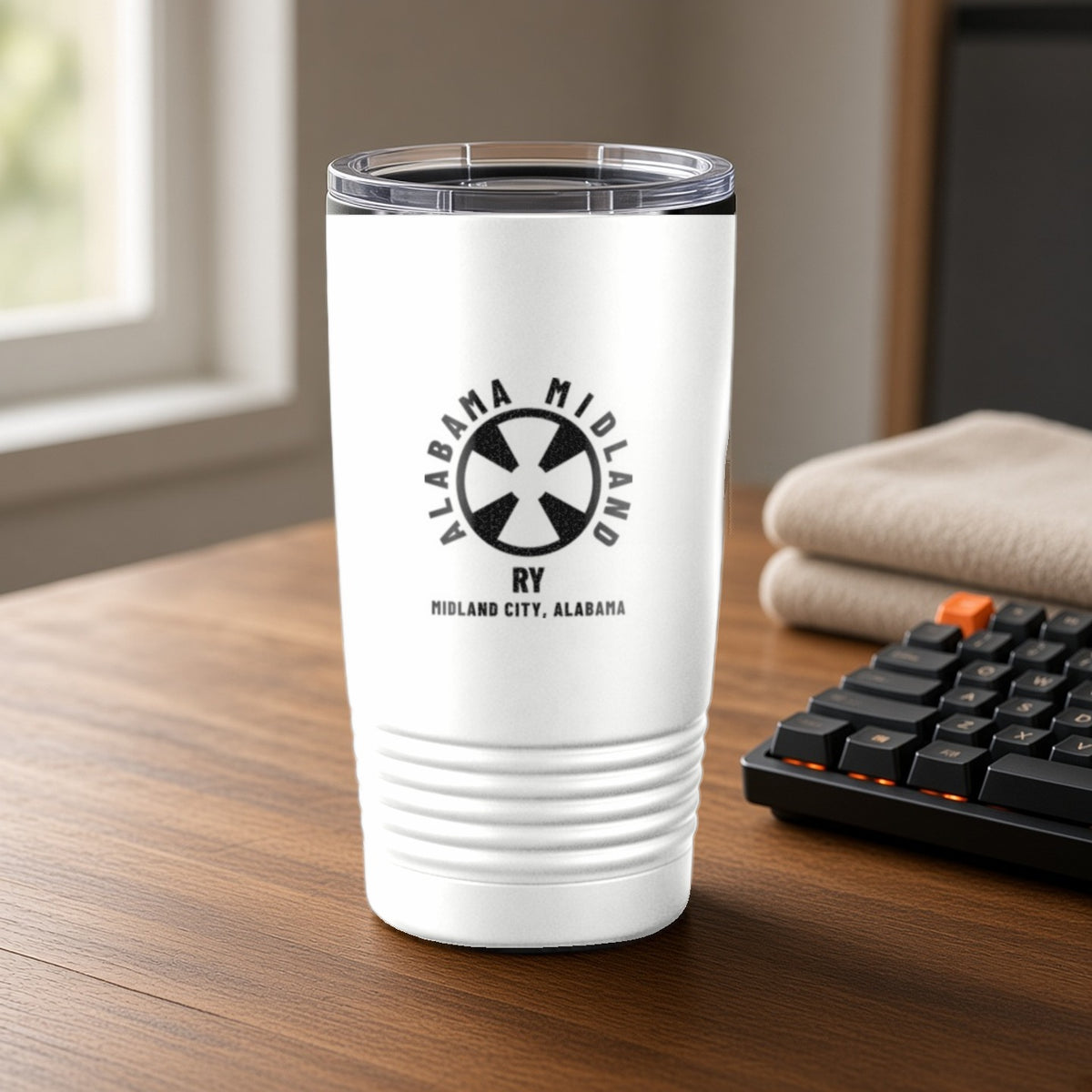Alabama Midland Railway Midland City Insulated Tumbler 20oz – White