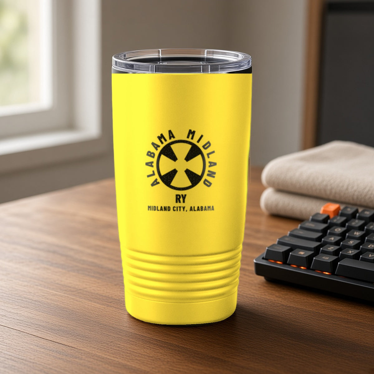 Alabama Midland Railway Midland City Insulated Tumbler 20oz – Yellow