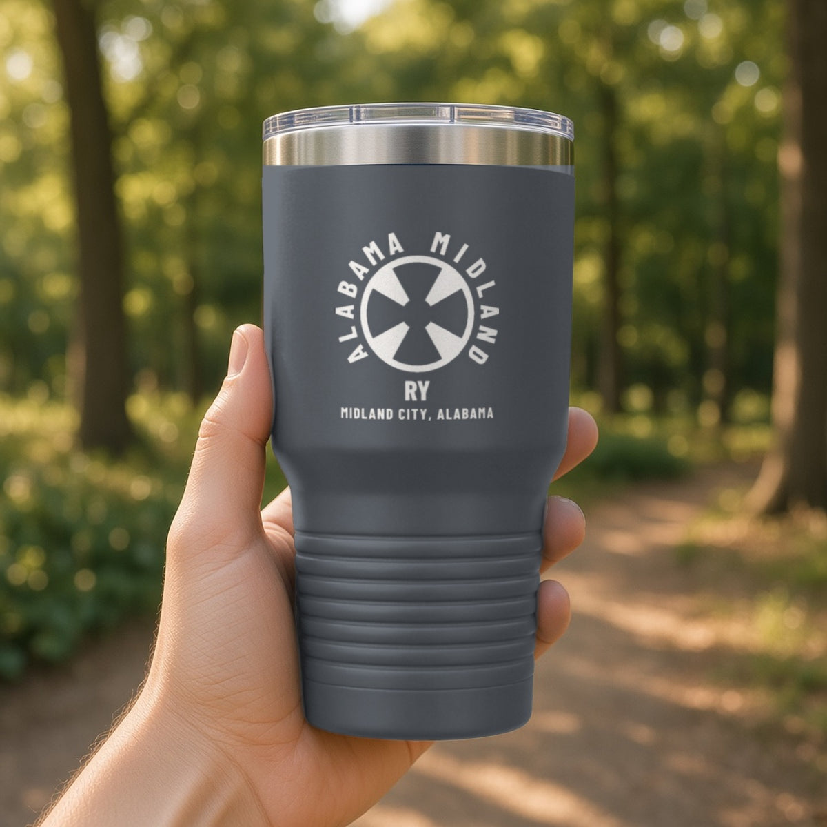 Alabama Midland Railway Midland City Insulated Tumbler 30oz – Dark Gray