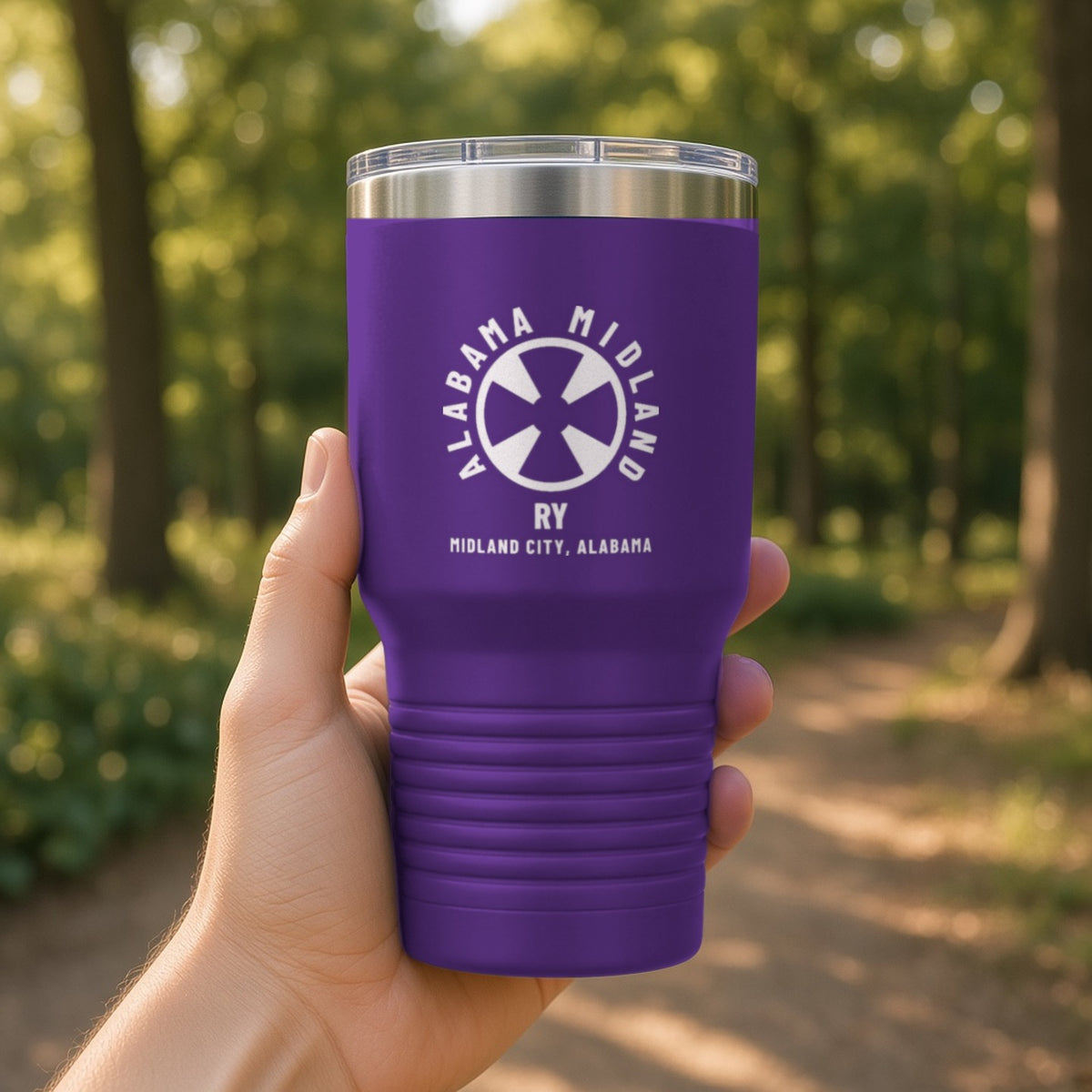 Alabama Midland Railway Midland City Insulated Tumbler 30oz – Dark Purple
