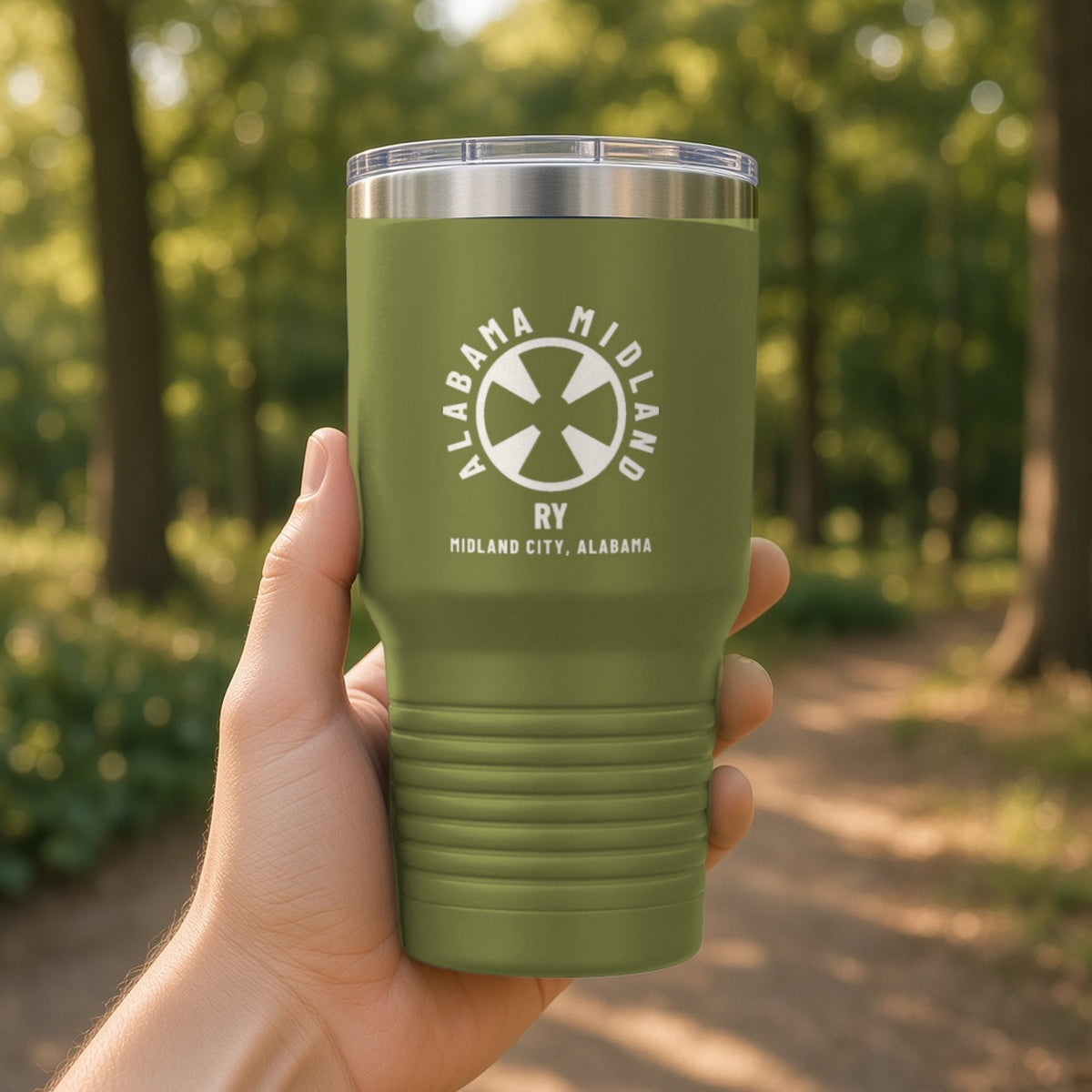 Alabama Midland Railway Midland City Insulated Tumbler 30oz – Olive Green