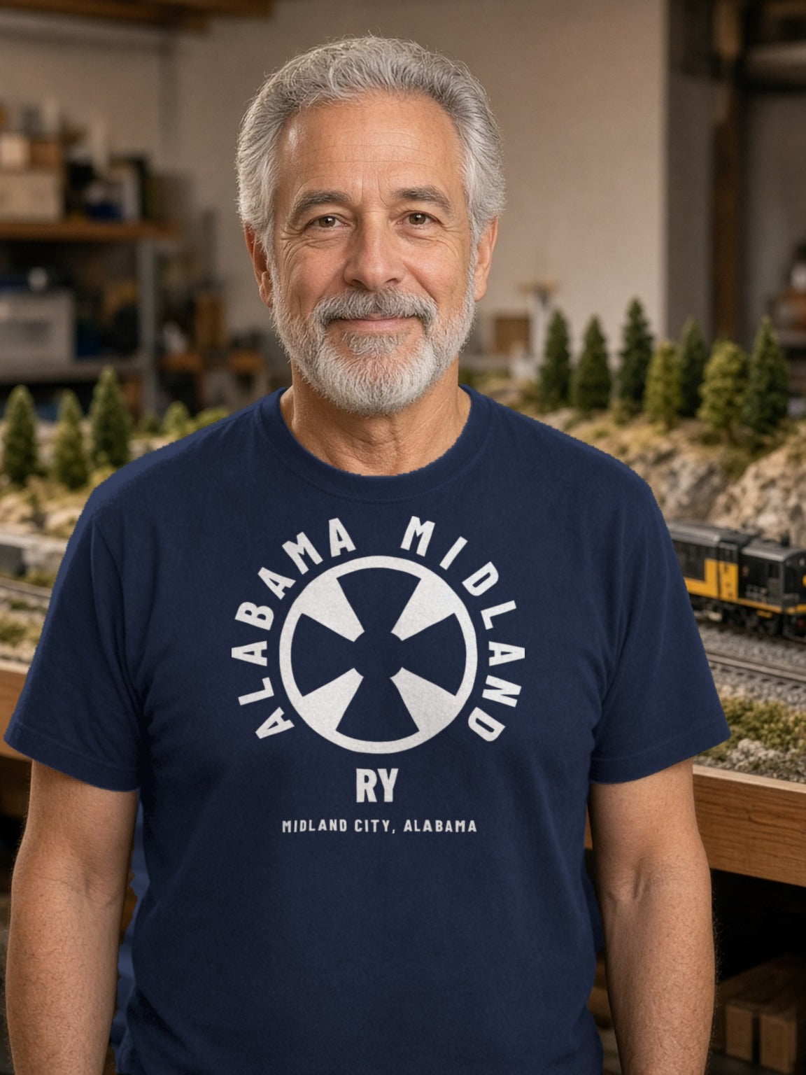 Alabama Midland Railway Midland City Tee – Navy