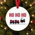 HO HO HO Model Railroad Christmas Ornament