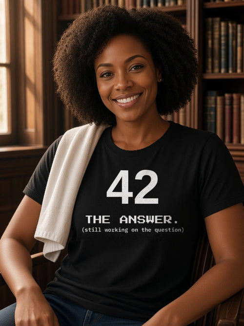 42 The Answer Tee (Polyester) – Black