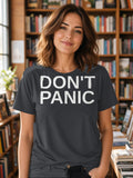 DON'T PANIC Big Text Tee (Polyester) – Charcoal Grey