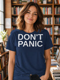 DON'T PANIC Big Text Tee (Polyester) – J. Navy