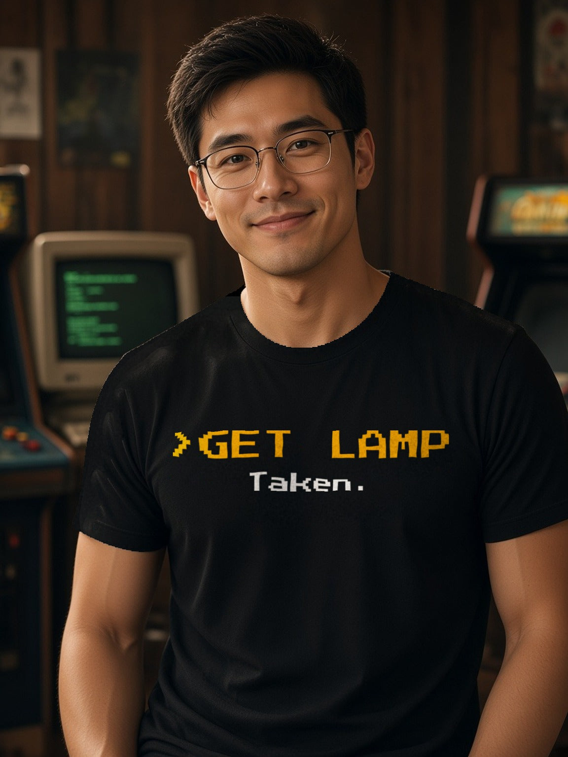 GET LAMP Tee (Polyester) – Black