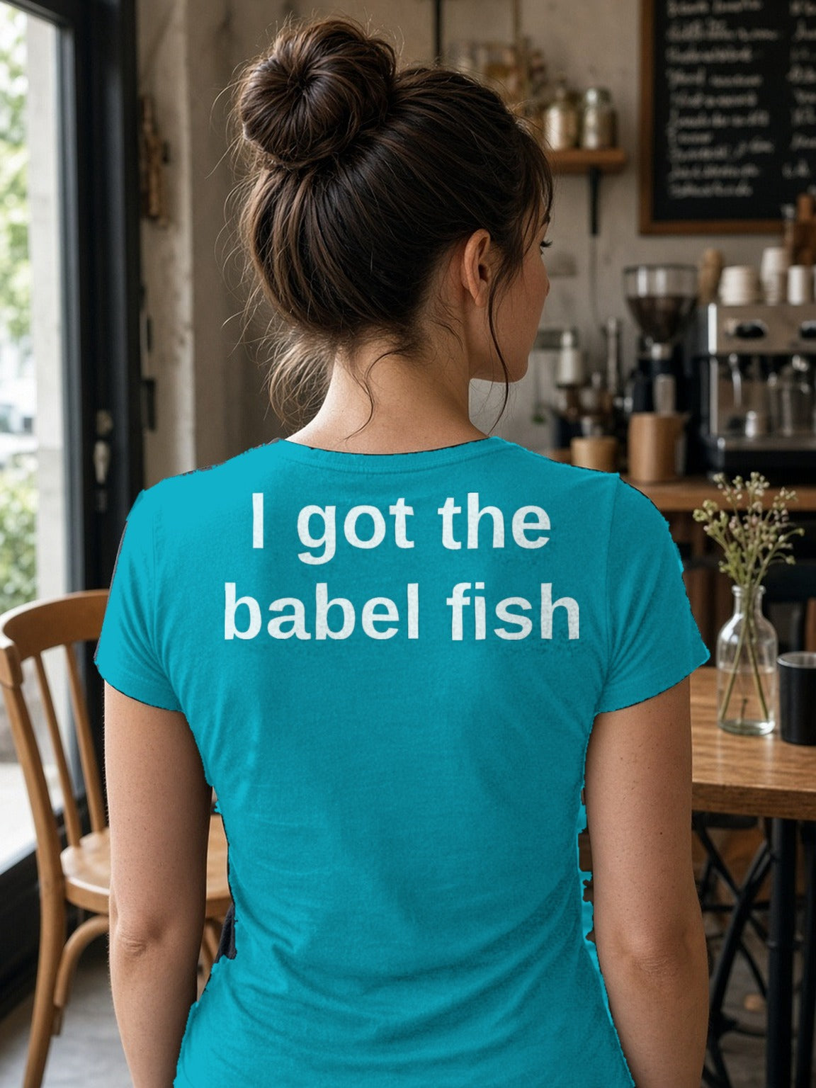 Infocom Babel Fish Retro Tee (Polyester) – California Blue