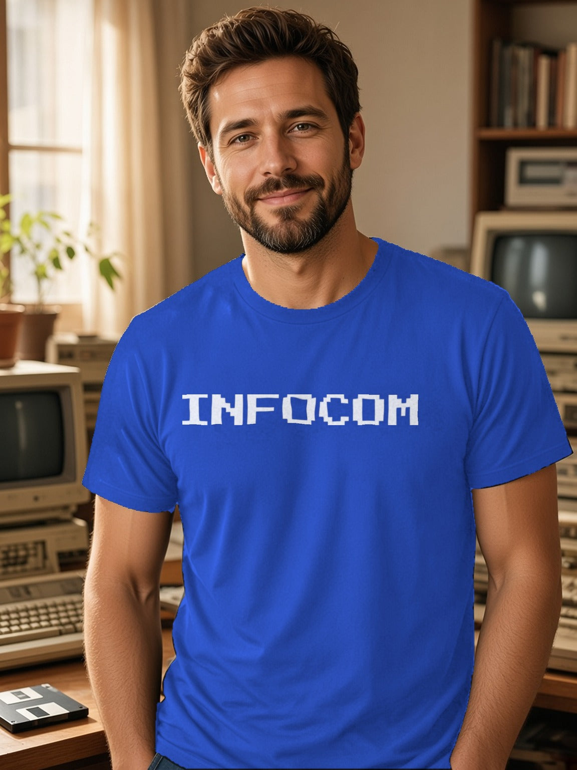 Infocom Retro Logo Tee (Polyester) – Royal