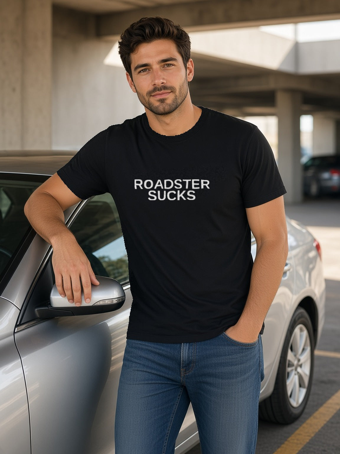 ROADSTER SUCKS Tee (Polyester) – Black