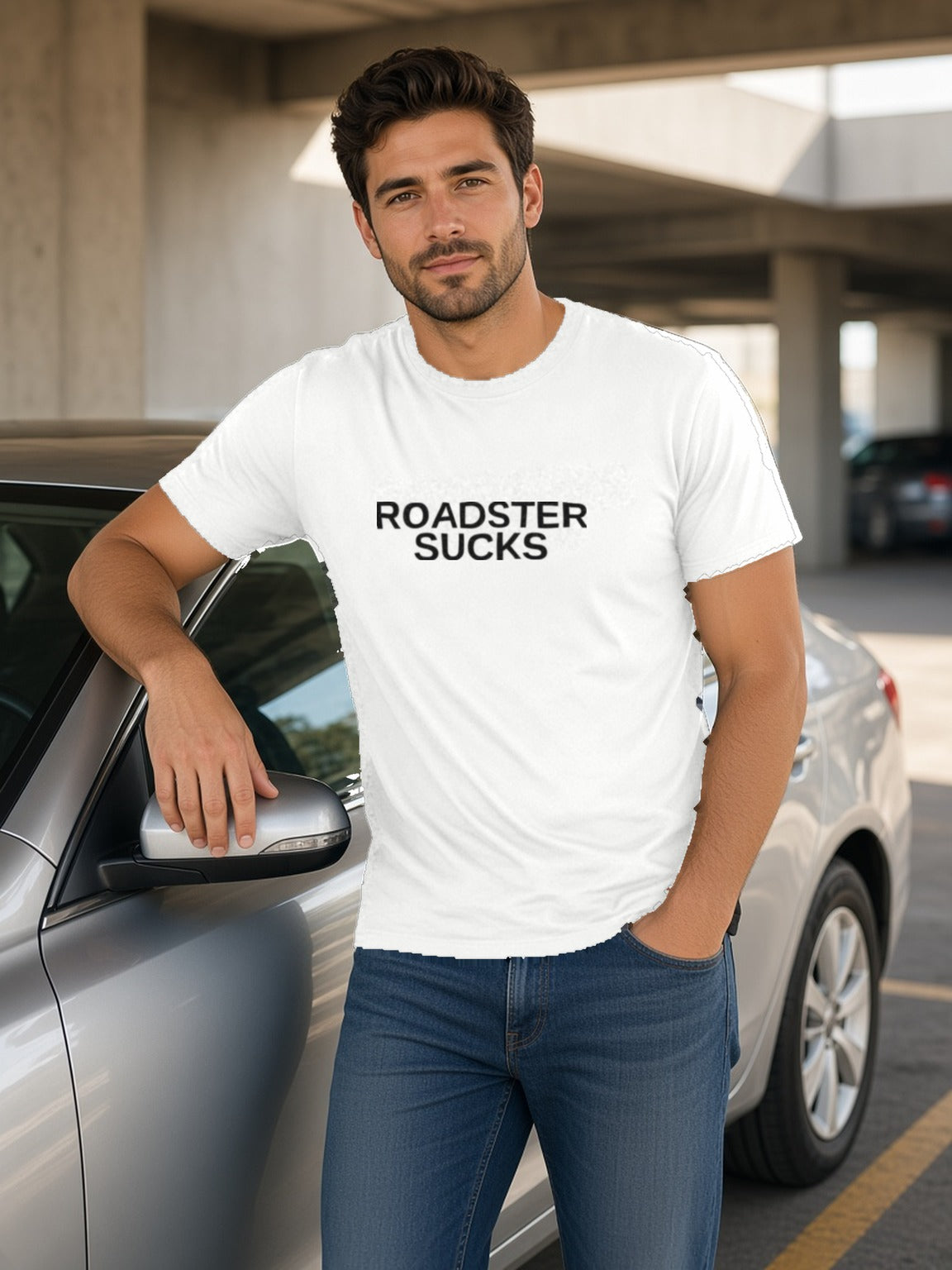 ROADSTER SUCKS Tee (Polyester) – White