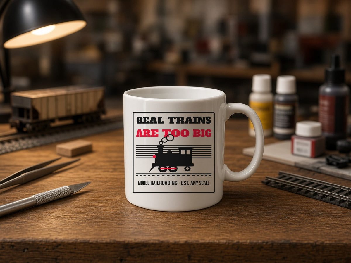 Real Trains Were Too Big Mug