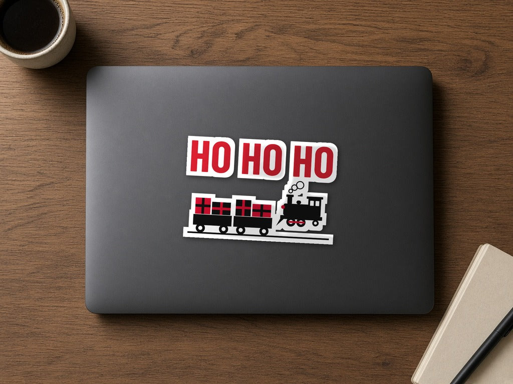 HO HO HO Model Railroad Sticker
