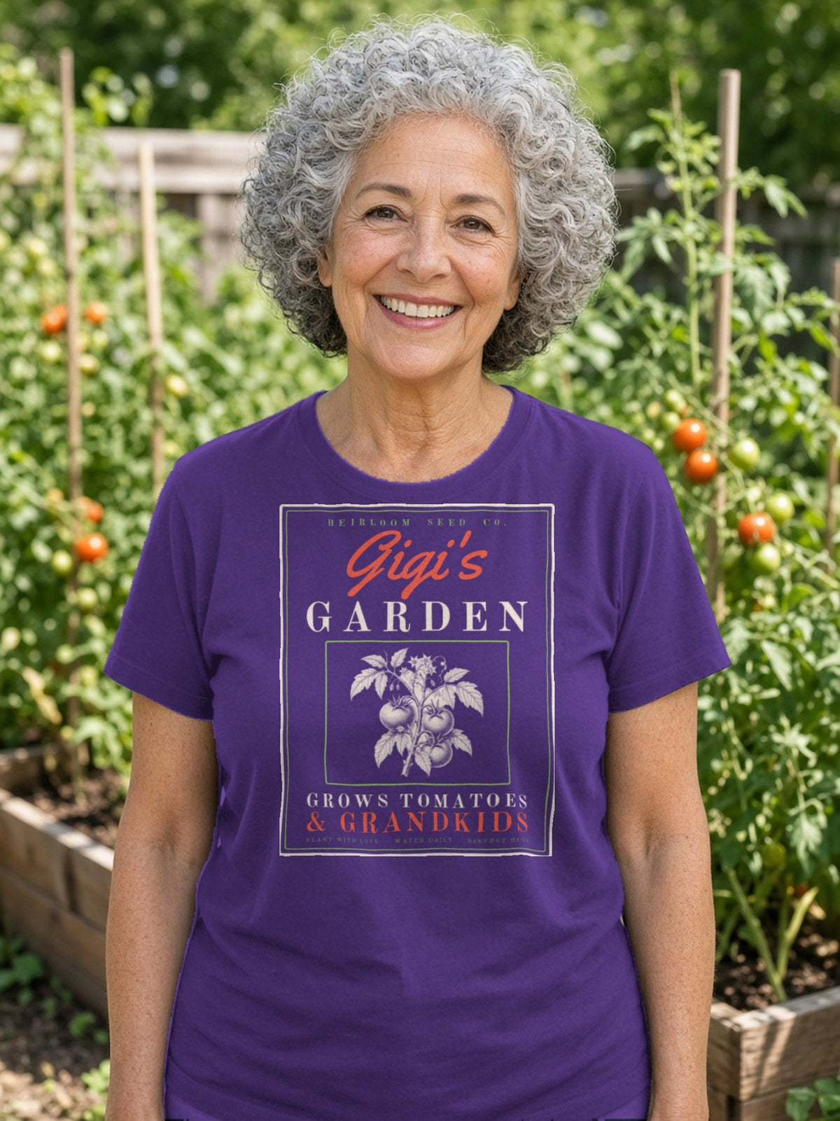 Gigi's Garden Seed Packet Tee - Team Purple