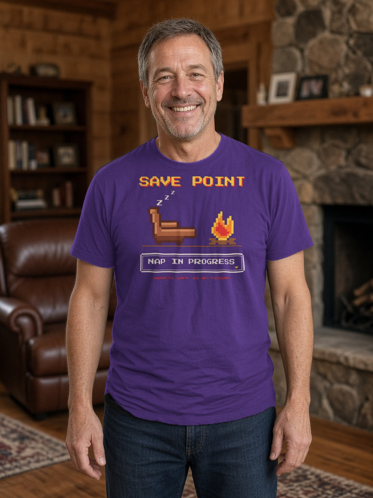 Save Point Nap in Progress Tee - Team Purple
