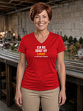 Ask Me About My Layout (If You Have 3 Hours) Women's V-Neck Tee (Polyester) - True Red