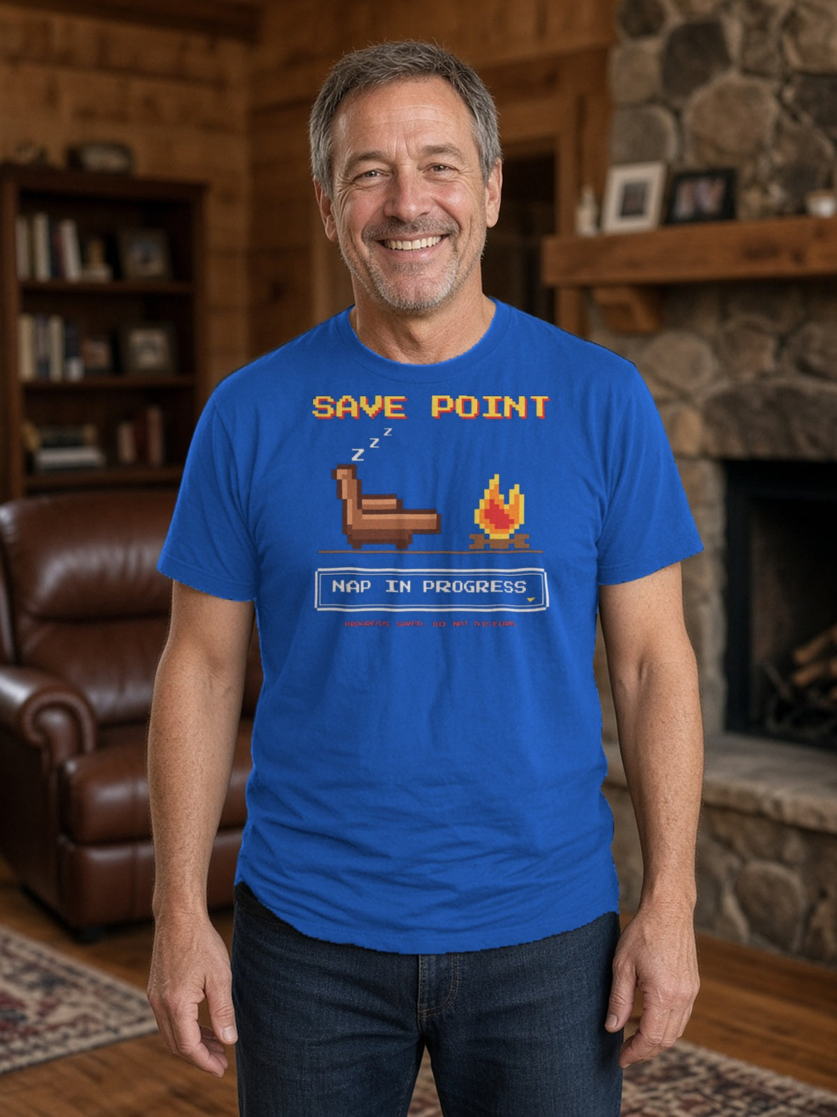 Save Point Nap in Progress Tee - True Royal