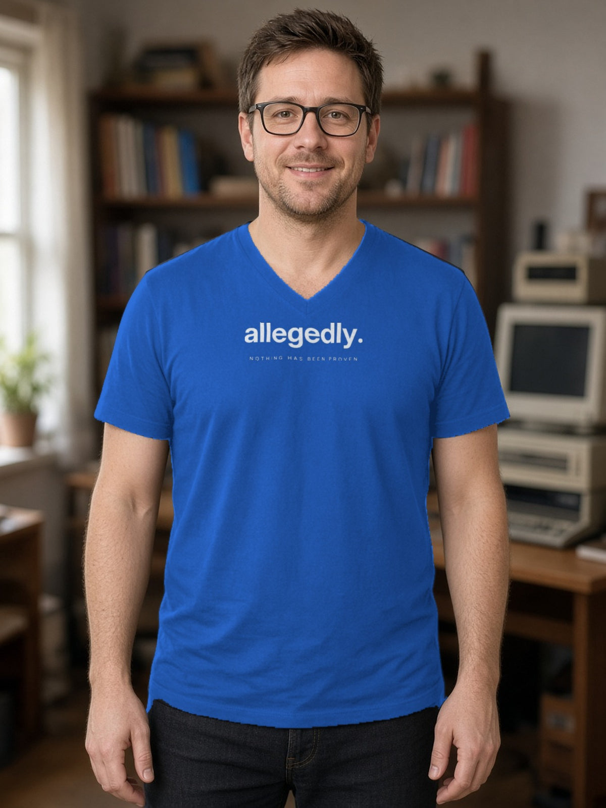 Allegedly Minimal V-Neck Tee - True Royal