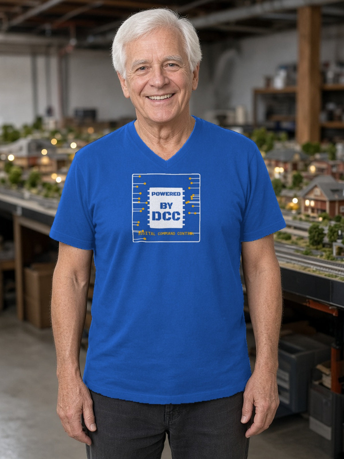 Powered By DCC V-Neck Tee - True Royal