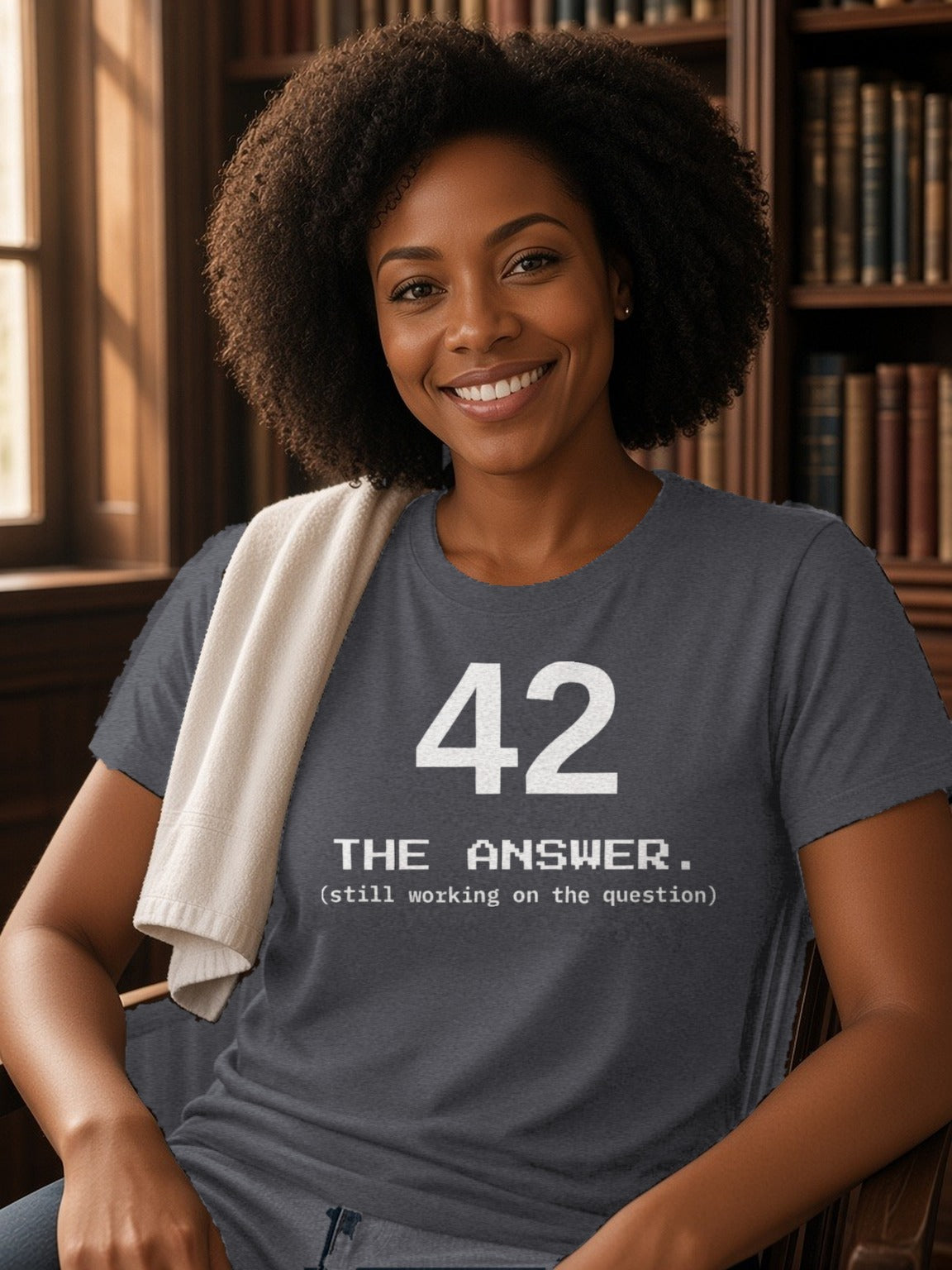 42 The Answer Tee – Dark Grey Heather