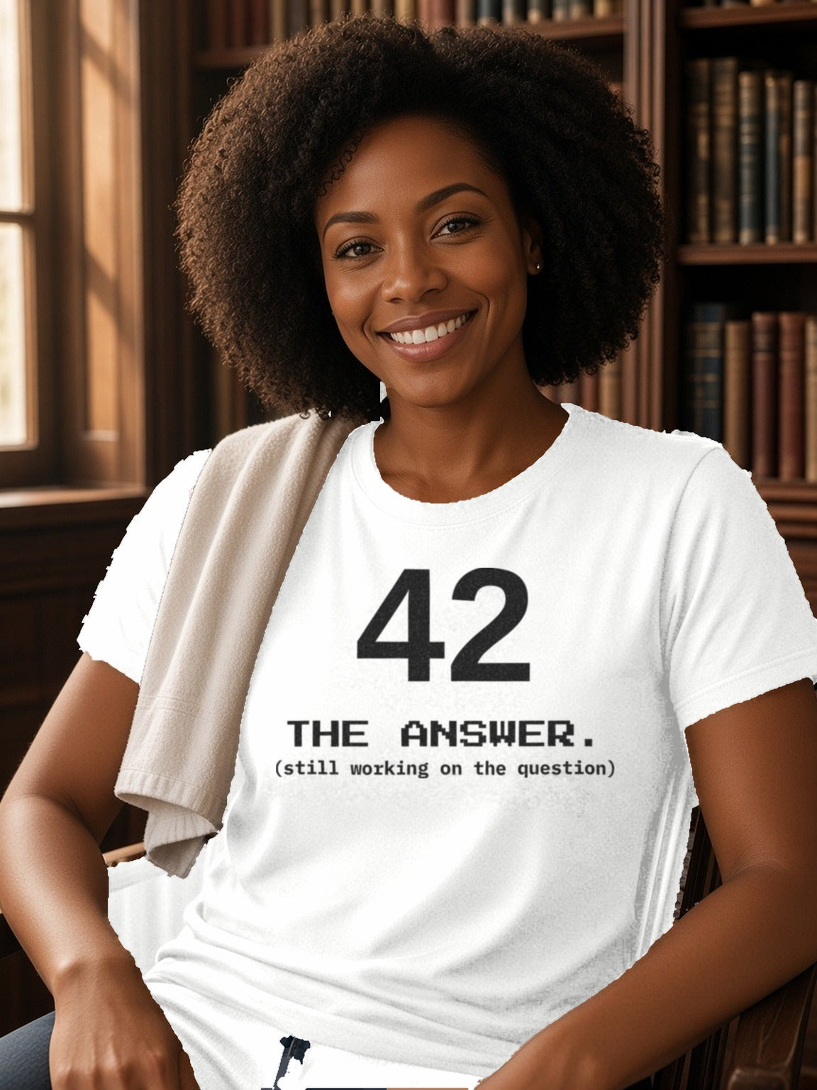 42 The Answer Tee (Polyester) – White