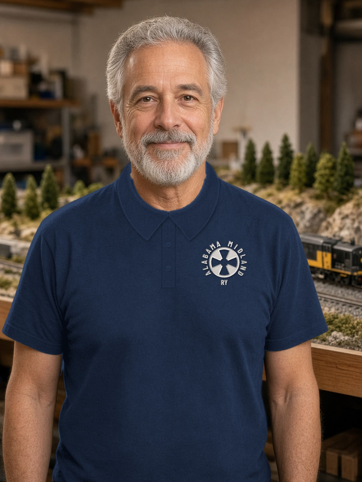 Alabama Midland Railway Heritage Herald Blend Polo – Navy