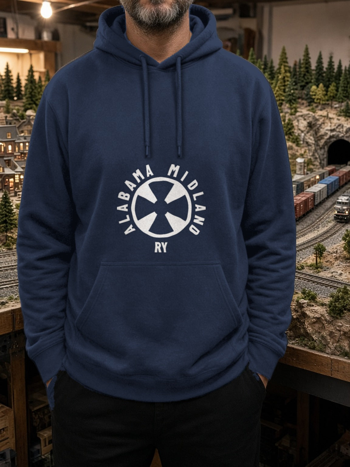 Alabama Midland Railway Heritage Herald Hoodie – Navy