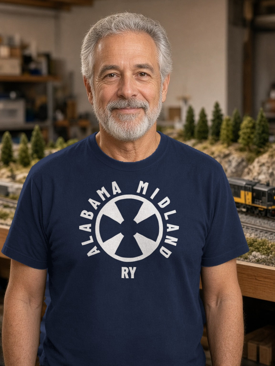 Alabama Midland Railway Heritage Herald Tee – Navy