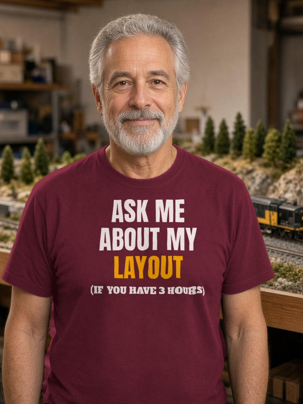 Ask Me About My Layout (If You Have 3 Hours) – Maroon